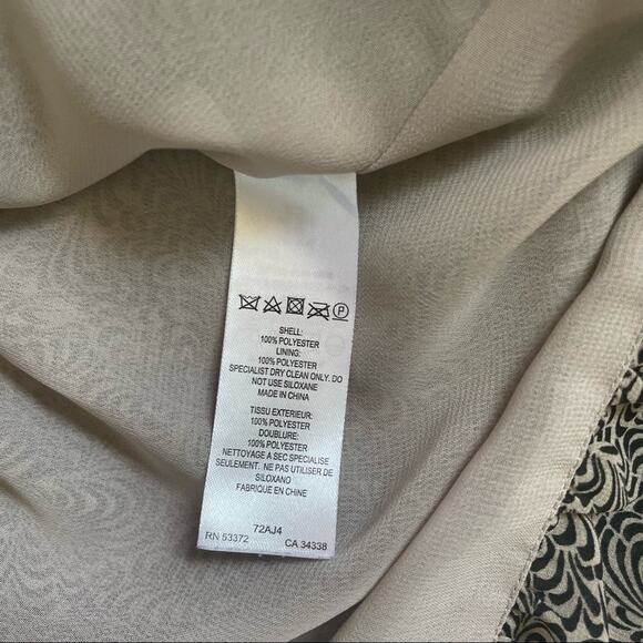 FRENCH CONNECTION Shell Blouse Sleeveless Shoulder Beaded Top Printed Scoop Neck - Picture 8 of 10